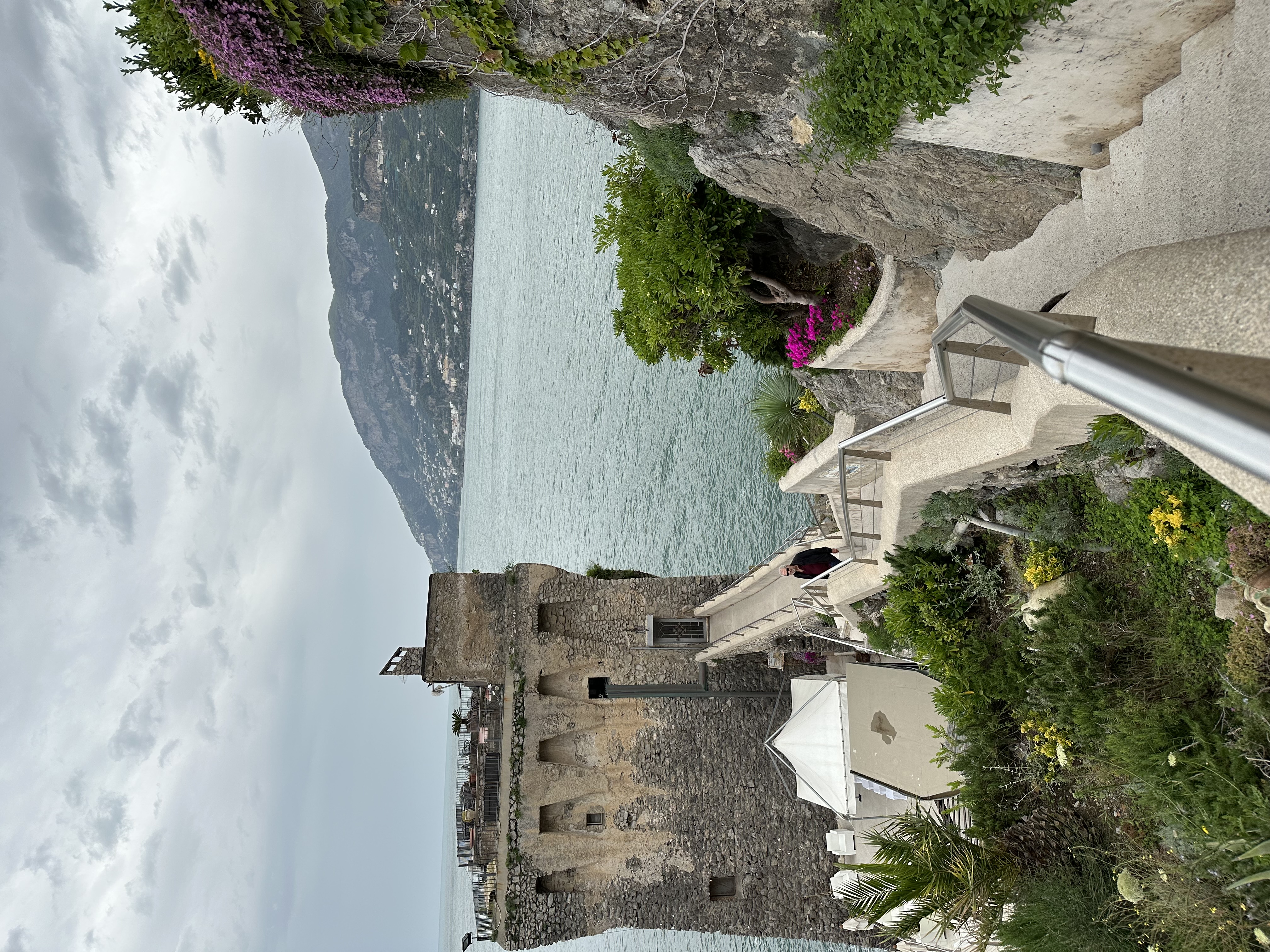 Amalfi Coast ancient ruins overlooking the sea, Campania
